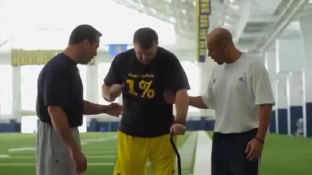 Brock Mealer defied the odds 14 years ago today. Partially paralyzed from the waist down in a fatal car accident, the older brother of then-Michigan Football OL Elliott Mealer led the Wolverines onto the field for the 2010 opener. Full The Journey feature: