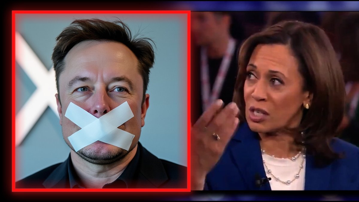 BREAKING VIDEO: Kamala Harris Announces Plan To Silence Free Speech On Elon Musk's X— "He has lost his privileges & it should be taken down."