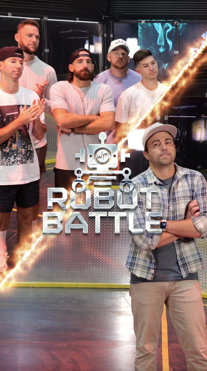 IT’S ALMOST TIME 🤖 Dude Perfect vs. @markrober No Rules Robot Battle drops this weekend! Who will be the last robot standing?!