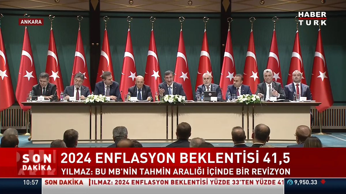 Cumhurbaşkanı Yardımcısı Cevdet Yılmaz: “Bizim dalgalı kur rejimimiz var. Ne bir kur tahminimiz var, ne bir kur hedefimiz var, ne de irademiz söz konusu.”