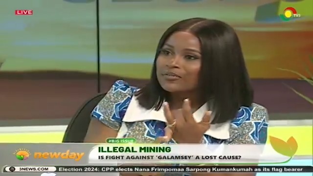 Berla Mundi and Ayillah Apegyine Tabitha engaged in a heated exchange during a conversation on illegal mining #TV3NewDay