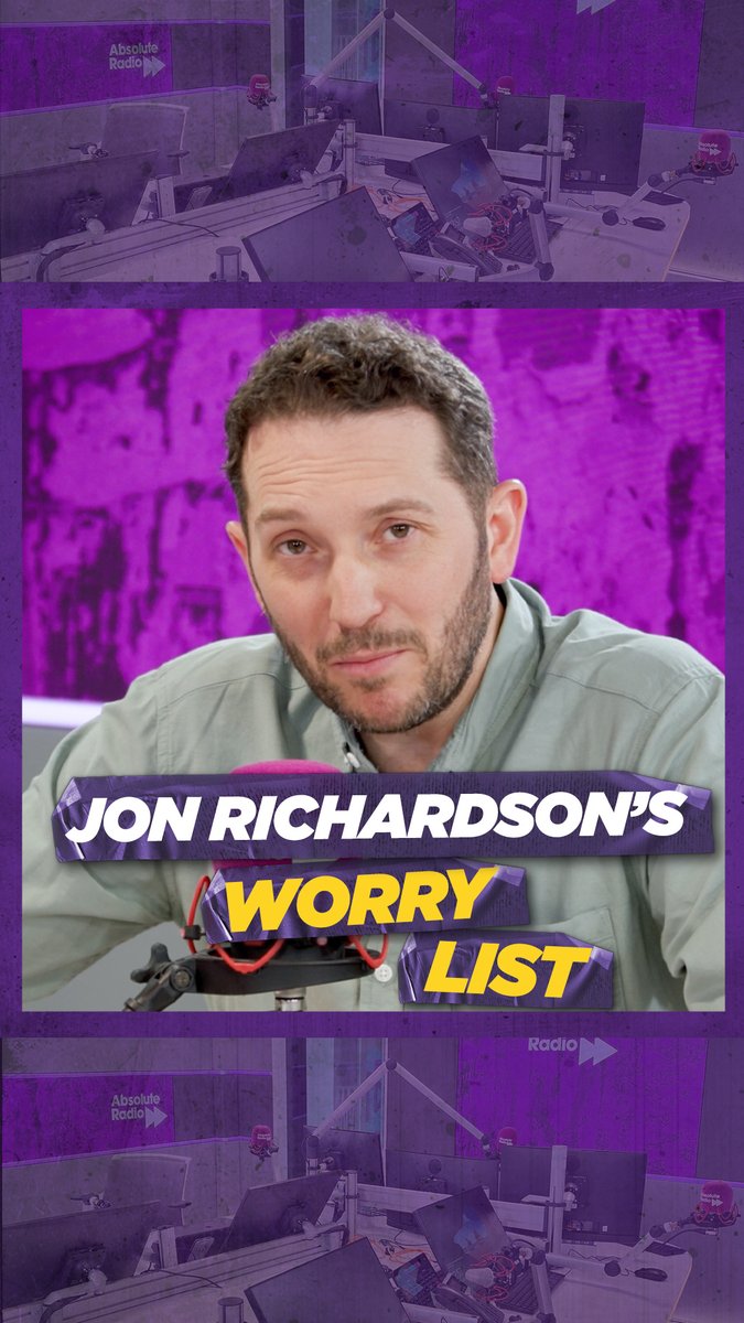 Jon Richardson tells us his biggest worries ahead of starting his new Absolute Radio show this week. Tbh we weren't expecting Jason Manford and Matt Forde to rank quite as highly on this list...
