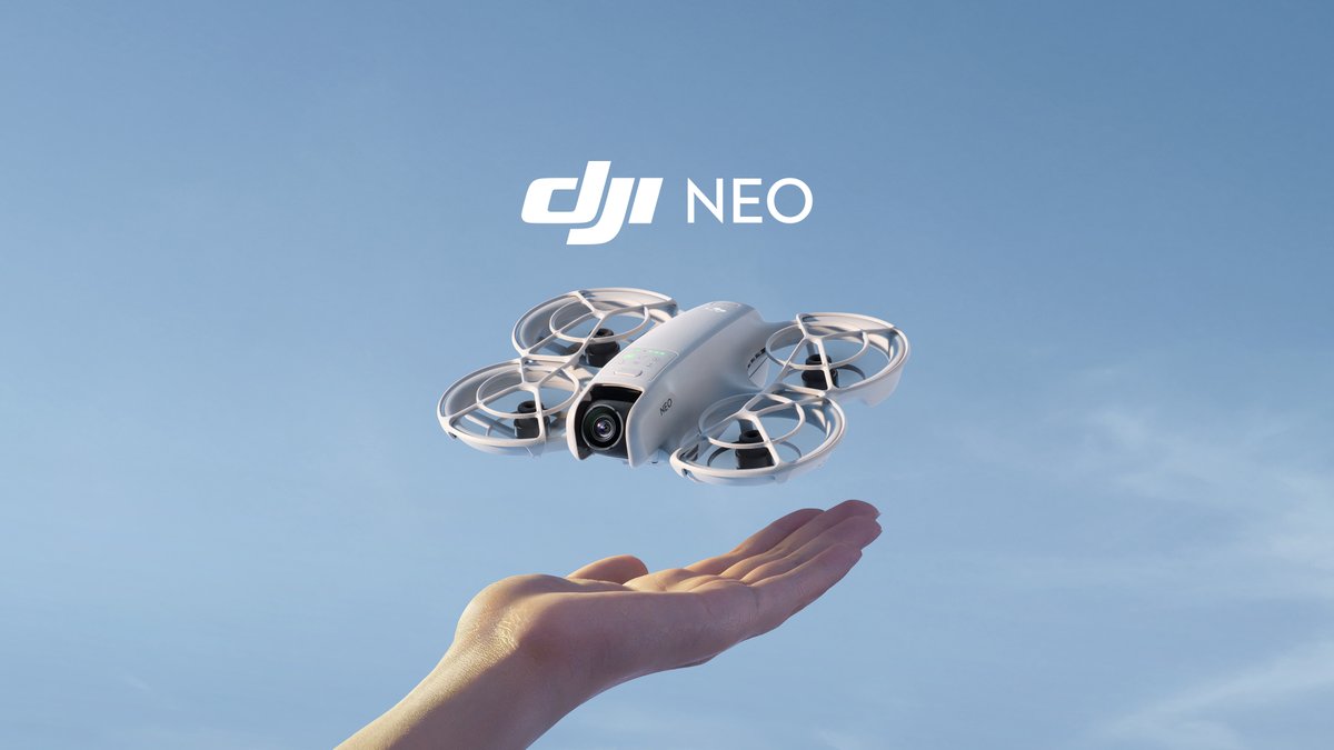 Meet DJI Neo! Just 135g, this palm-sized drone offers hand takeoff/landing and AI tracking. Capture 4K/30fps video. Control via app, remote, RC Motion, or DJI Goggles. Discover new perspectives 👉 #djineo #vlogdrone #djiflyingcamera #minidrone #cameradrone