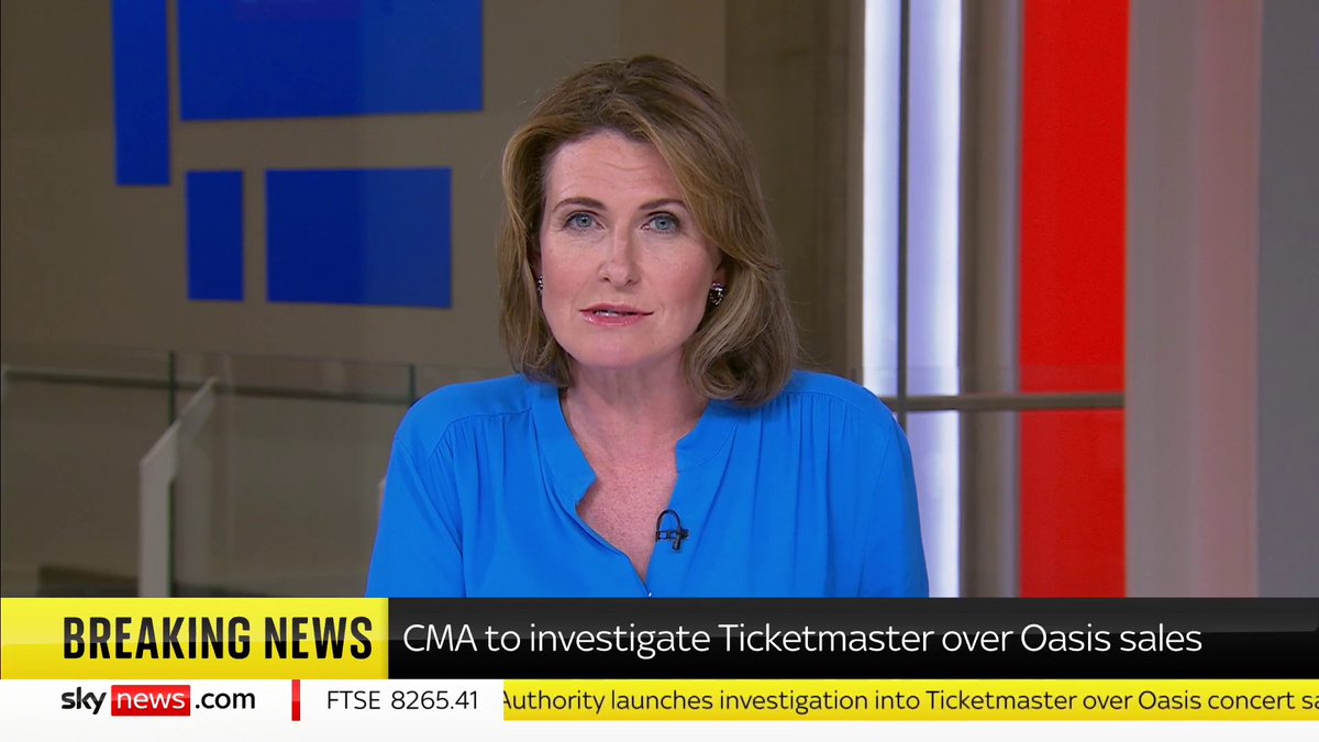 BREAKING: An investigation has been launched by the Competition and Markets Authority into Ticketmaster over the sale of Oasis concert tickets. More: 📺 Sky 501, Virgin 602, Freeview 233 and YouTube