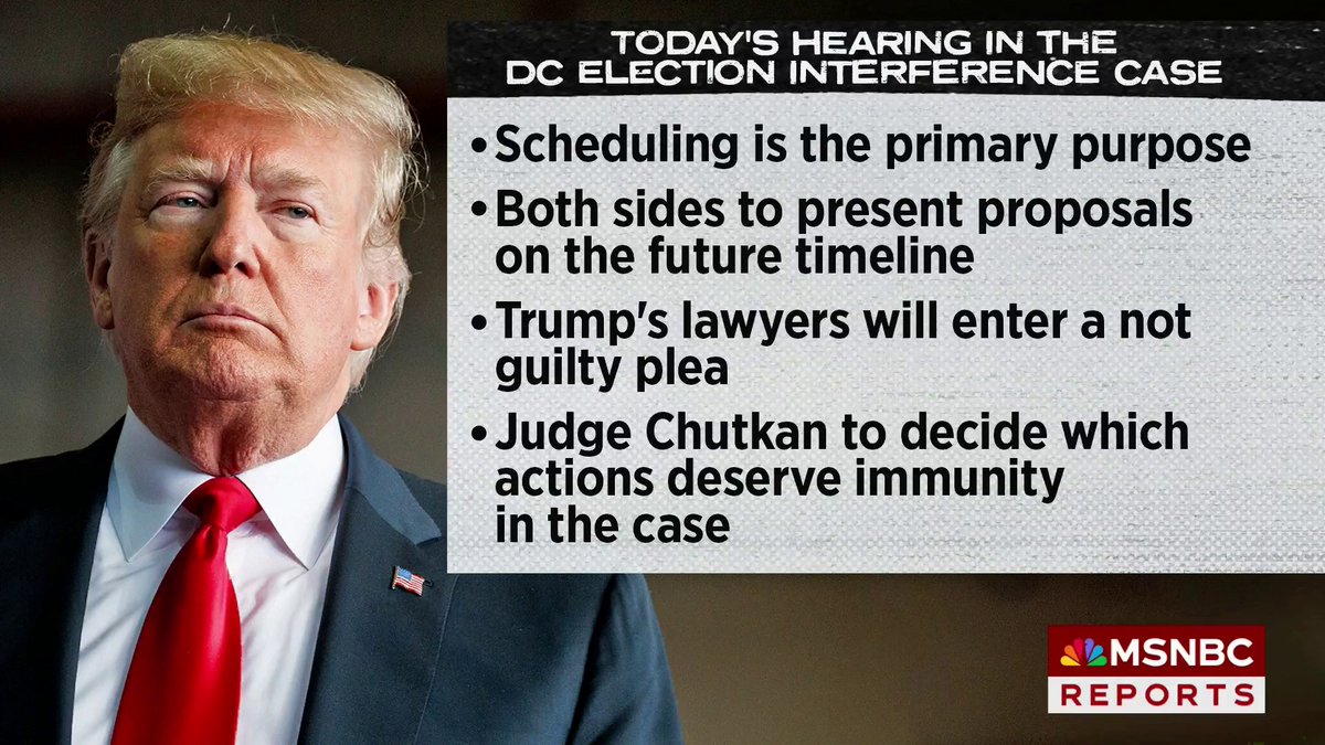 HAPPENING NOW: Hearing in Trump election interference case; Trump lawyers enter "not guilty" plea on superseding indictment.
