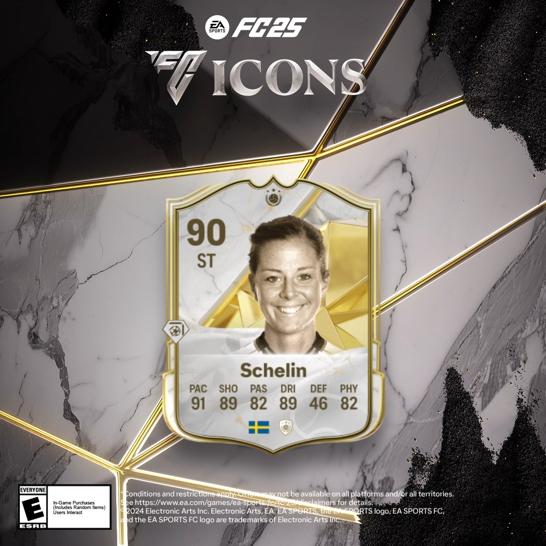 Introducing L8, the closest thing to a scoring button. Lotta Schelin makes her return to the pitch as an #FC25 ICON. Pre-order now: