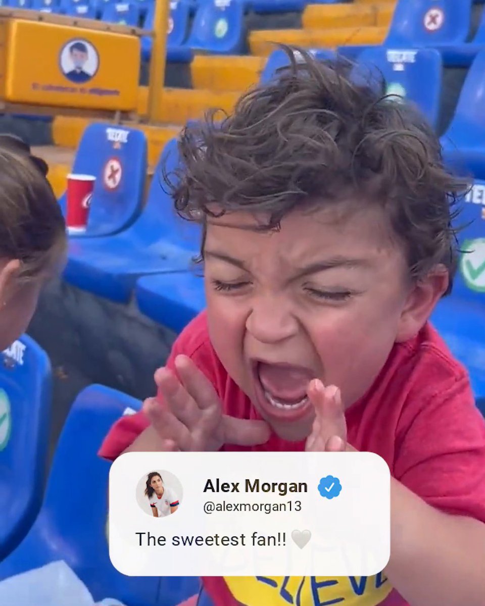 When Alex Morgan got to meet her biggest fan, Luca 🥹❤️ (via Ana Camelo Jackson, U.S. Women's National Soccer Team)