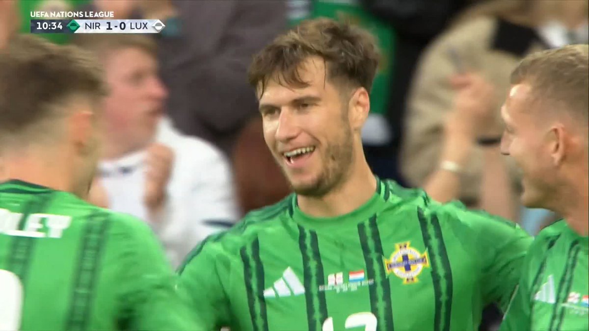 Some finish for a defender 🔥 Paddy McNair gave Northern Ireland the lead against Luxembourg 👏 Watch live on ITV3 📺