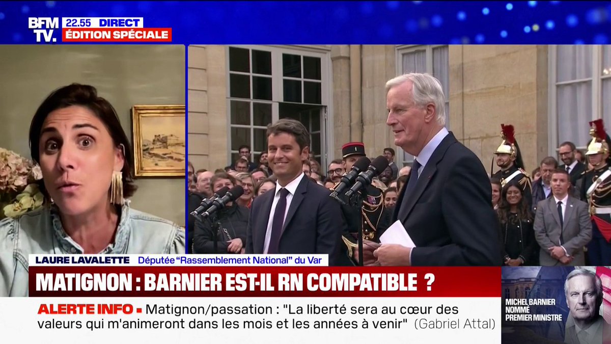 Laure Lavalette (RN): "Nous serons des opposants farouches à Michel Barnier quand il le faudra et nous voterons tout ce qui peut améliorer le quotidien des Français"