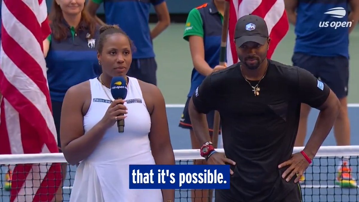 Taylor Townsend’s runner up speech after playing US Open mixed doubles final with Donald Young “I just hope Donald and I standing here, Frances in the SF, &amp; Coco being defending champion shows people that look like us that it’s possible.” 🥹