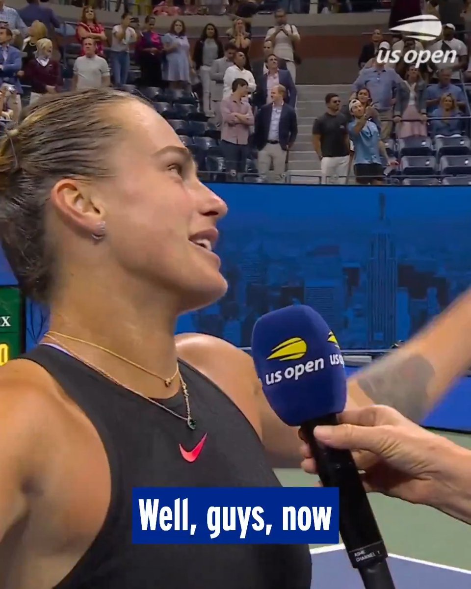 “Well guys, now you’re cheering for me, it’s a bit too late!” Never change, Sabalenka Aryna 😂