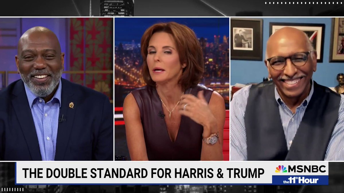 "How ridiculously low is the bar for Donald Trump?" Basil A. Smikle PhD and Michael Steele join Stephanie Ruhle to discuss the double standard VP Kamala Harris faces.