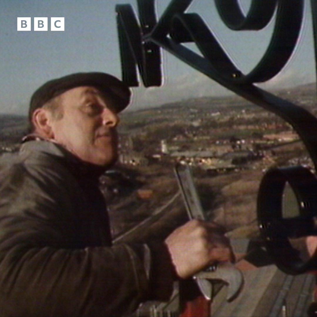 #OnThisDay 1979: Fred Dibnah came to national attention with the broadcast of Fred Dibnah: Steeplejack. The man and his remarkable endeavours would return to our screens many more times, like in 1982 when he shimmied up the spire of Bury Parish Church to replace the weathervane.