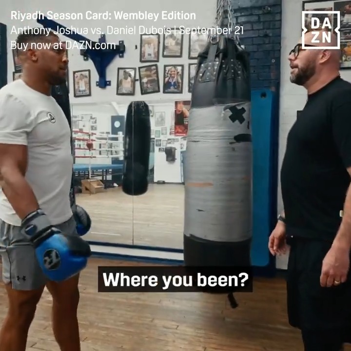 The next heavyweight contender? 👀 Anthony Joshua 🤝 Tom Davis #RiyadhSeasonCard: Wembley Edition #JoshuaDubois | Sep 21 | Live on DAZN: Click link in bio to buy | TURKI ALALSHIKH