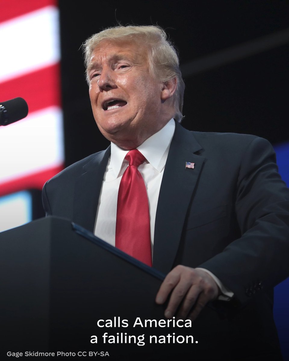 I never thought I’d say this so many times about an American president, but Donald Trump is a liar. He calls our country a failing nation. Just look at the facts. He’s dead wrong.