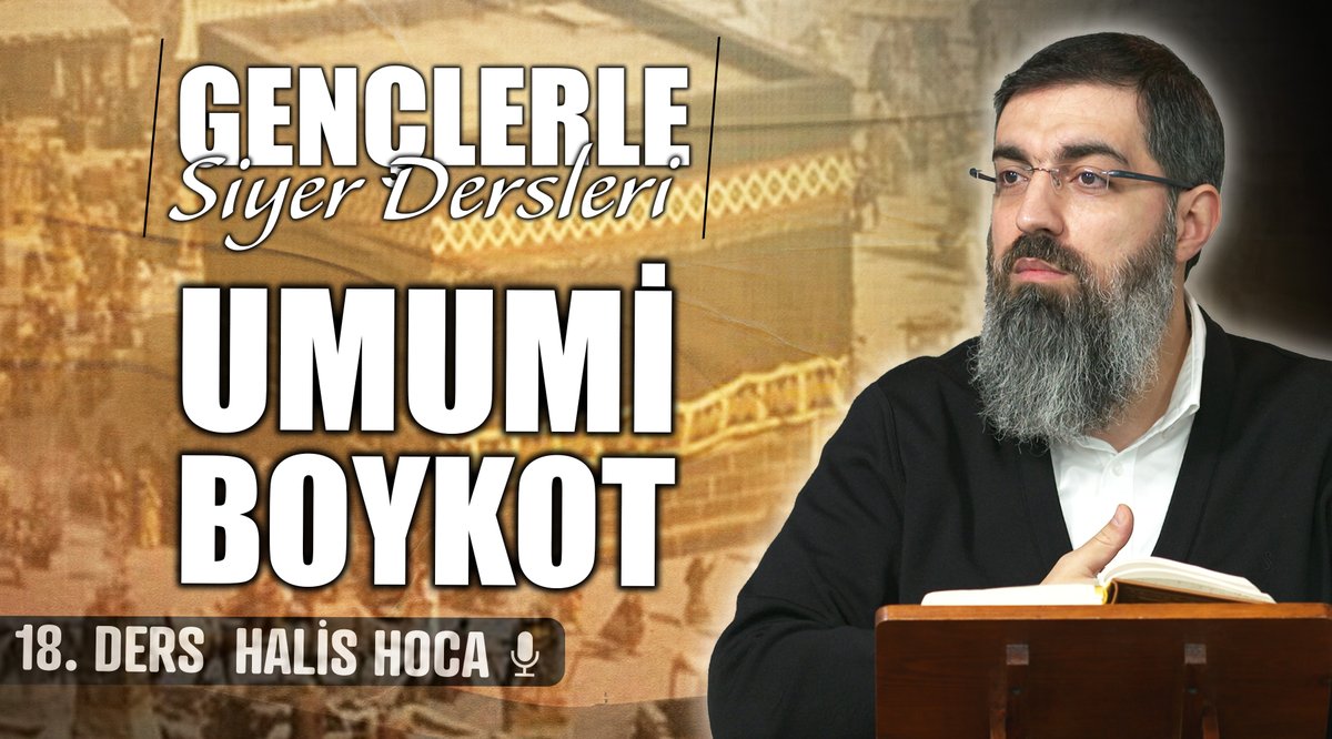 🌱Tevhidin yaşandığı her dönemde, müminlerin hayatında boykot bazen külli bazen cüz'i olarak mutlaka yaşanır. Boykot her zaman, her dönemde mutlaka vardır. Ve müminler bir şekilde boykota uğrarlar. 🌿 Umumi Boykot 📜 Gençlerle Siyer Dersleri 18