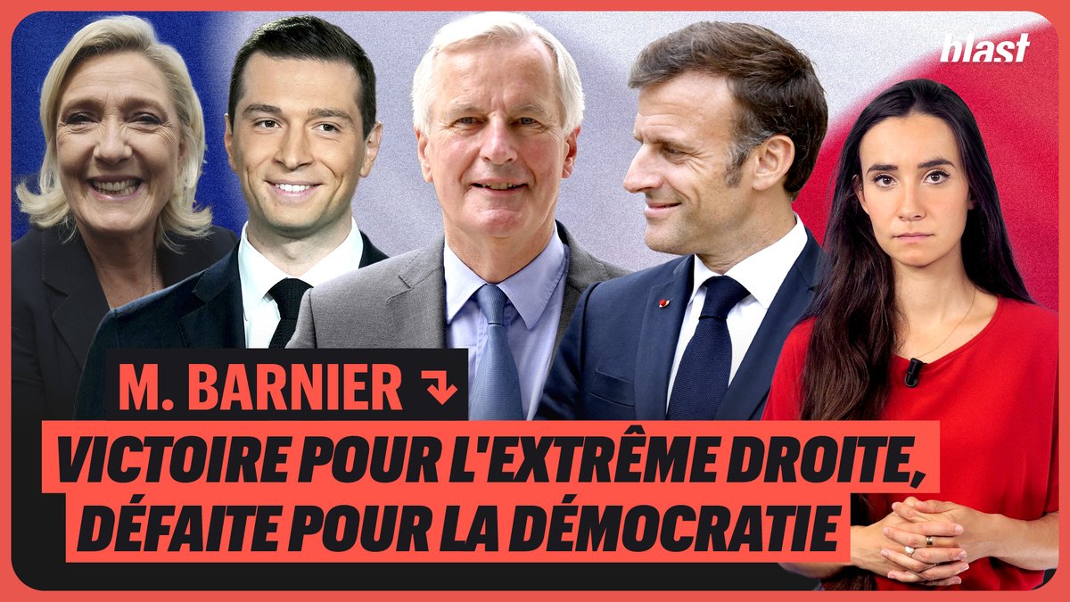 Michel Barnier : victoire pour l'extrême droite, défaite pour la démocratie ➡️ Cette figure historique des Républicains incarne une des franges les plus droitières du parti, et nombre de ses propositions rejoignent celles du RN. Par Salomé Saqué.