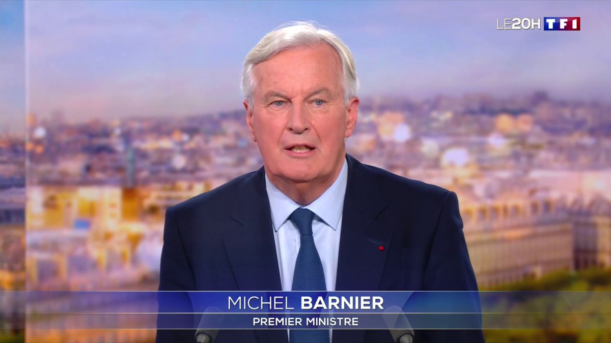 "Je sais que c'est difficile mais je me suis toujours fait une certaine idée de mon pays et de la France. C'est le moment que, chacun à sa place, se retrousse les manches, et moi je vais le faire", Michel Barnier, Premier ministre