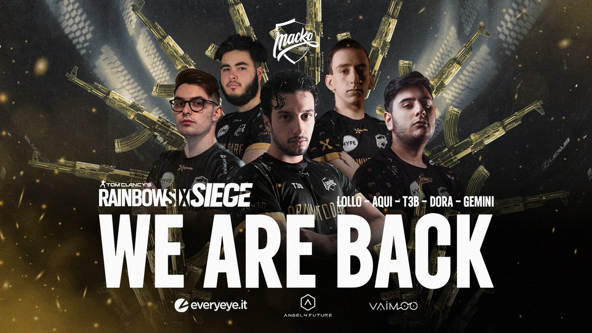 History repeats itself… MACKO ARE BACK ON SIEGE, and we’ve brought the Italian Champions home! 👑 Welcome to the family 👊💢 T3b aqui-_- Gemini Dora Lollo #DrawnToDare #Rainbow6