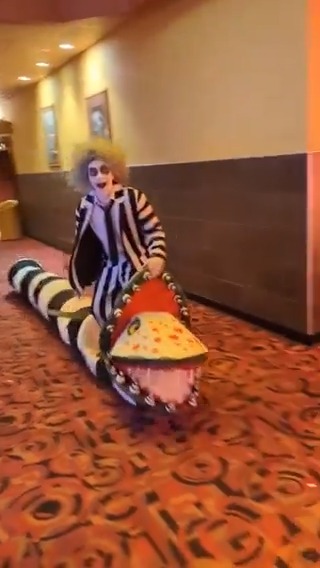 Sandworm sighting at Cinemark Theatres! Proceed with caution. 🪱 #Beetlejuice #Beetlejuice Now Playing only in theaters. Get tickets now. IG: redprintsrising & jesse_myer