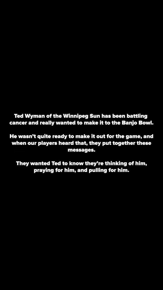Keep battling, Ted Wyman 💙
