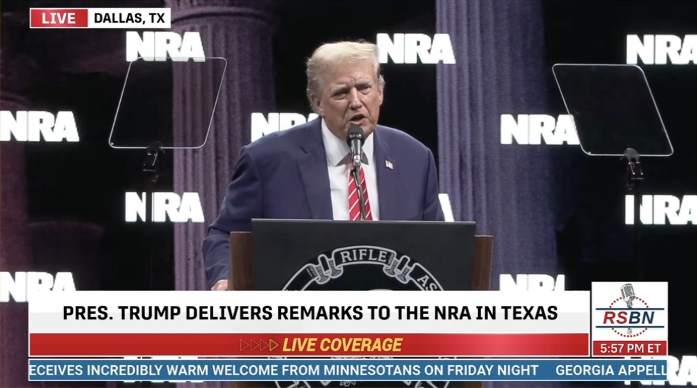 Trump to the NRA: I will roll back every gun safety provision passed by President Biden if I win.