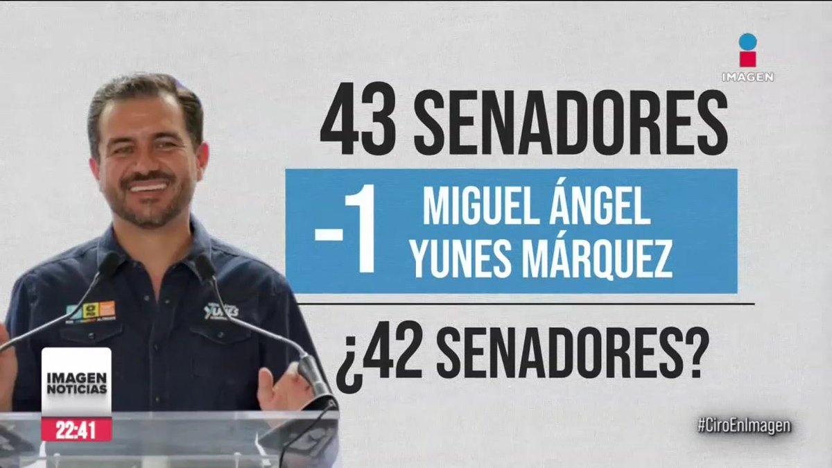 Si los 43 senadores de oposición mantienen su palabra y votan en contra, la #ReformaJudicial se frenaría en el #Senado. Uno de senadores que estaría siendo fuertemente presionado para votar a favor de la reforma es Miguel Ángel Yunes Márquez Miguel Ángel Yunes Márquez: