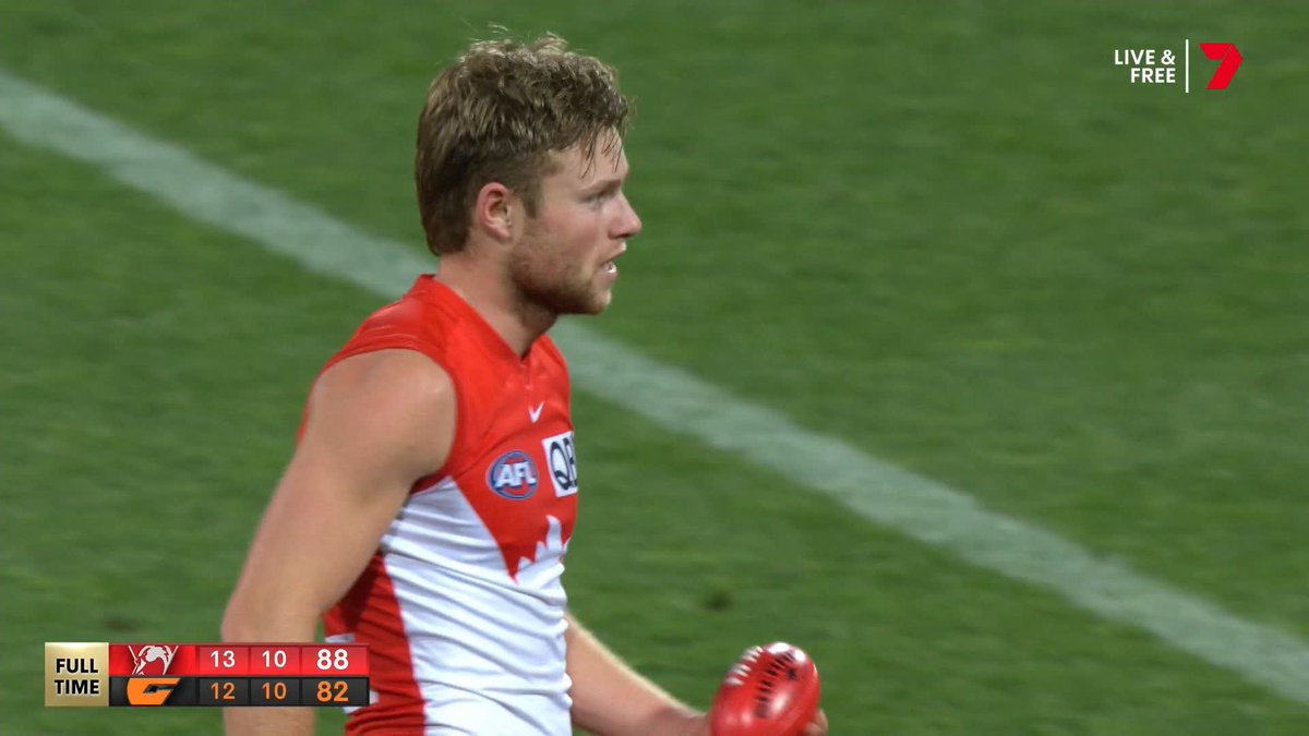 "His grandpa died yesterday. To come out and do what he did today was unbelievable. He's won the game for us. "Ultimate heart and just the Bloods spirit mate. That is just unbelievable." - Tom Papley on Braeden Campbell's performance as sub 🙏 #AFLSwansGiants