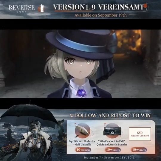 Version 1.9 Trailer - Vereinsamt | Reverse: 1999 This time, we will come so very near to the future. [Giveaway Rules] 1.Follow Reverse: 1999 | Version 3.4 Available Now 2.RT trailer before Sep.18 HD: Download: #Reverse1999Ver1ꓸ9 #Reverse1999Anniversary