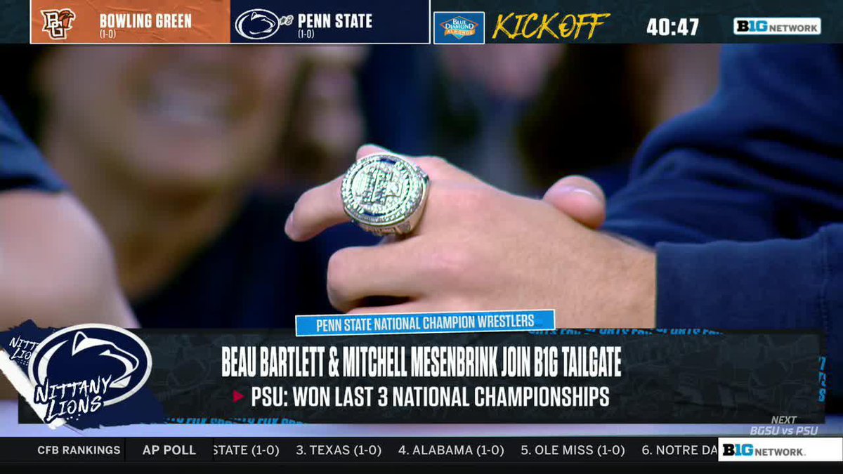 ✅ Pressure ✅ Natty rings ✅ Impromptu pushups Penn State WRESTLING stars Beau Bartlett &amp; Mitchell Mesenbrink seemed to enjoy their time on 𝘛𝘢𝘪𝘭𝘨𝘢𝘵𝘦. 😊 #B1GWrestling