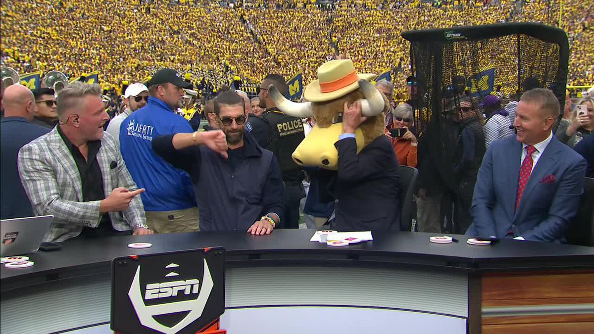 Coach Corso is picking the Longhorns to leave the Big House with a win! 🤘