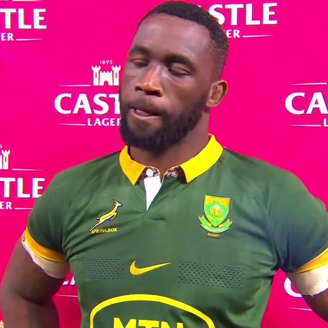 Siya Kolisi thanks Scott Robertson and the All Blacks for a fierce battle๐๐ฟ๐ฆ #TRC2024
