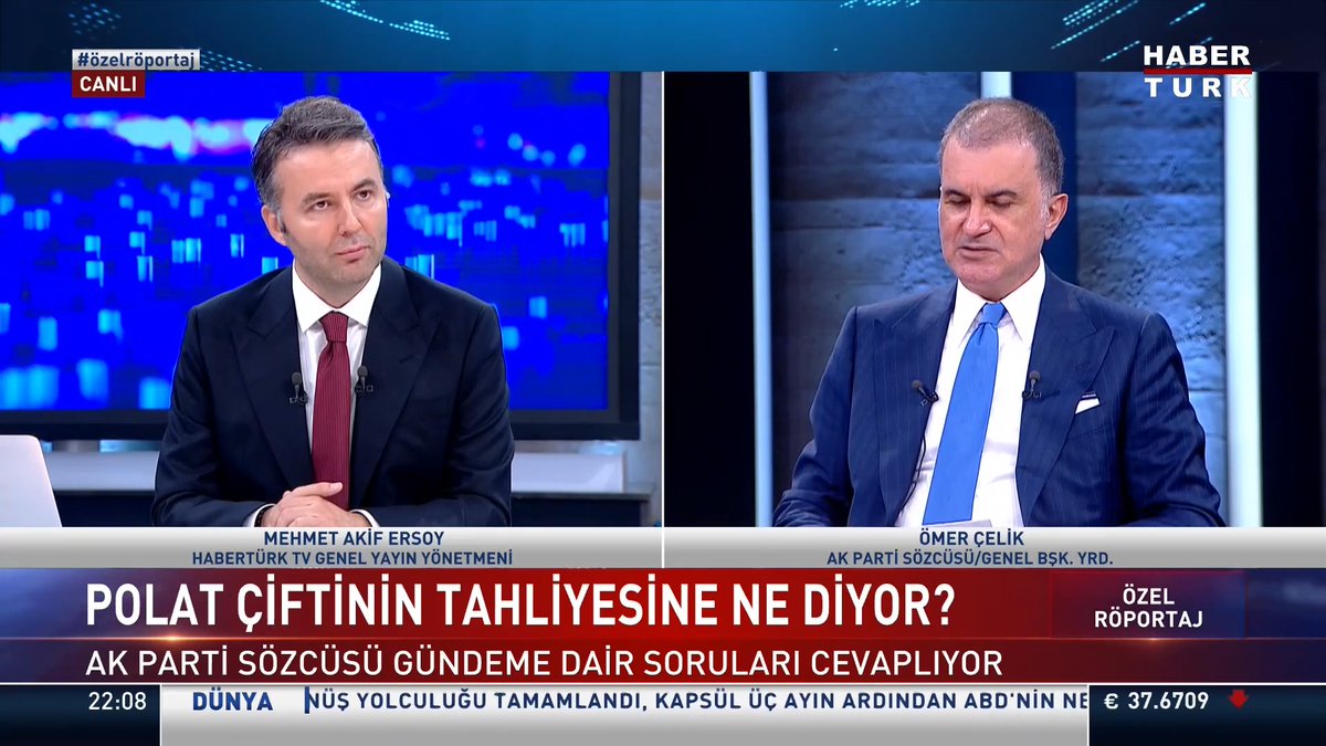 📌Polat çiftinin tahliyesine ne diyor? AK Parti Sözcüsü Ömer Çelik #ÖzelRöportaj'da anlattı.