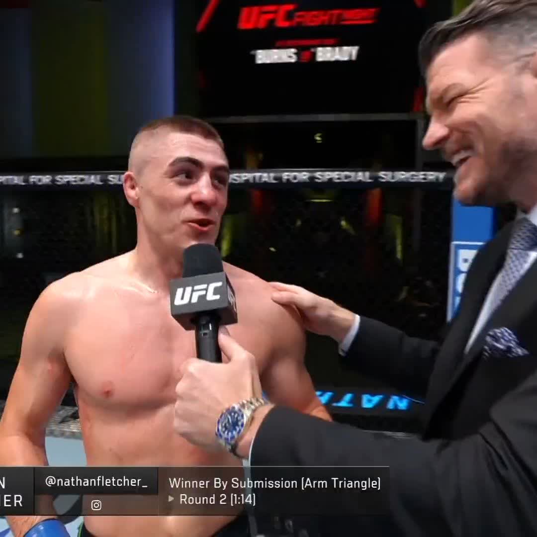 What a performance, take a bow Nathan Fletcher! #UFCVegas97