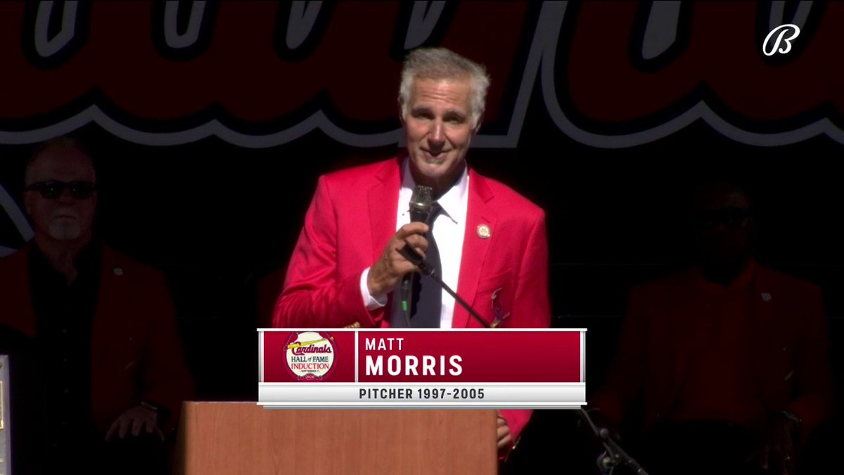 Matt Morris on being inducted into the Cardinals Hall of Fame: "This was a fan thing... we did it.... Thank you very much for all your votes."