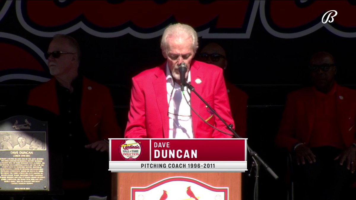 Dave Duncan is inducted into the Cardinals Hall of Fame: "It's very humbling, humbling beyond words."