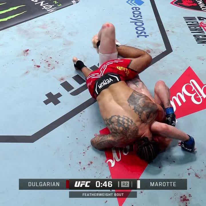 Isaac Dulgarian with the little dance after securing the submission 🕺 #UFCVegas97
