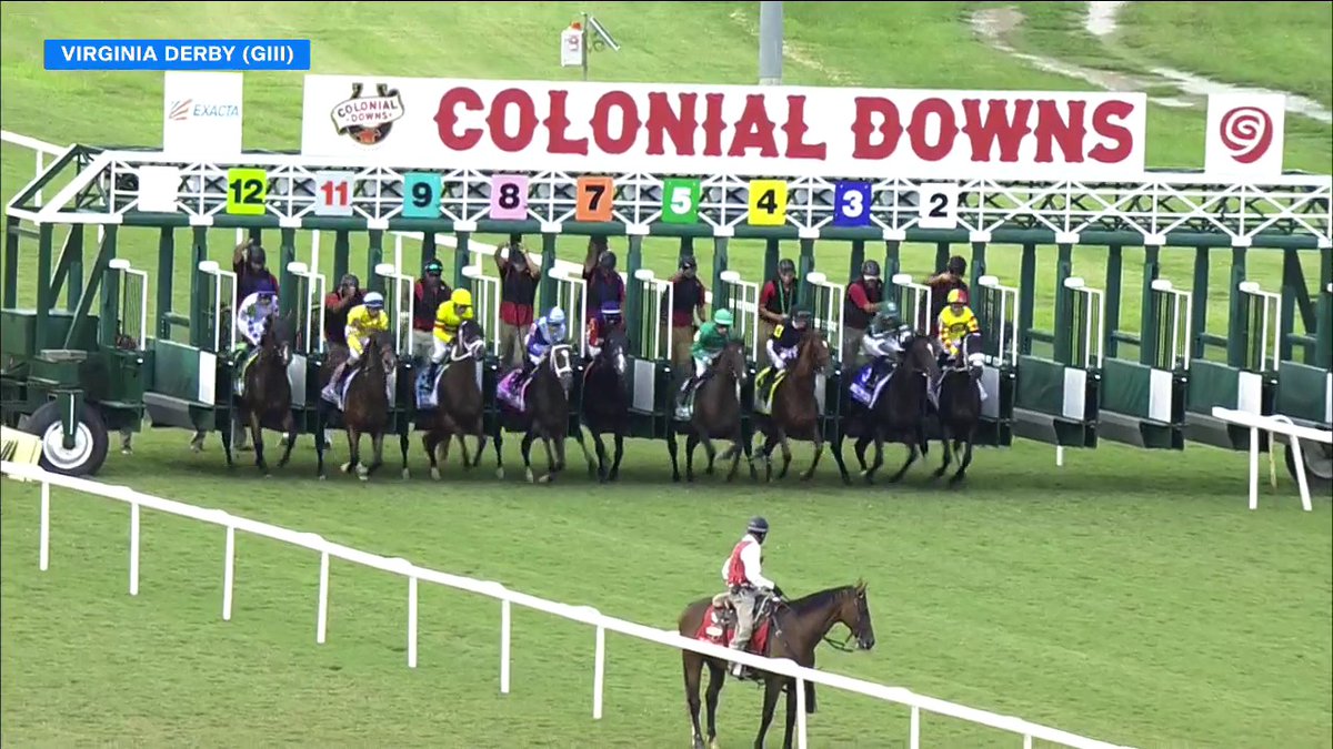 #3 DETERMINISTIC ($4) by Liam's Map gets clear late to rally on the outside and win the $500,000 Virginia Derby (G3) at Colonial Downs Racetrack. What a day for Manuel Franco 🏇🏽 who now has 6 wins on the card. Congrats to all the connections!