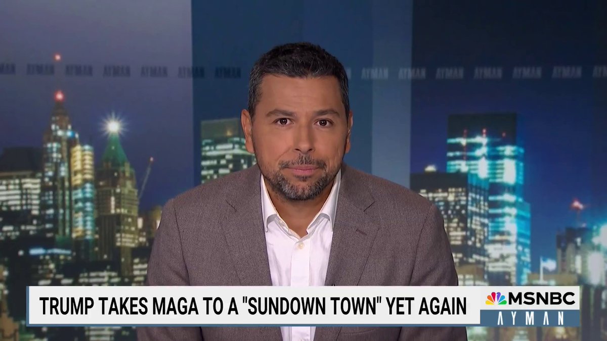 "When your slogan is the nostalgic phrase Make America Great Again, a campaign tour of "sundown towns" helps us all understand the America that Donald Trump is yearning for." Ayman explains the history of "sundown towns" and why Trump loves holding rallies in them.