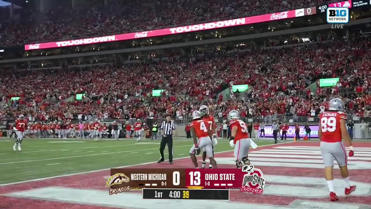JEREMIAH SMITH IS SPEED 💨 70-YARD OHIO STATE TD (via Big Ten Network)