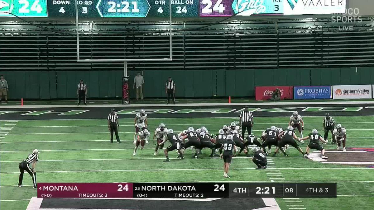 No. 23 North Dakota trailed No. 4 Montana 24-7 at the half… they won 27-24