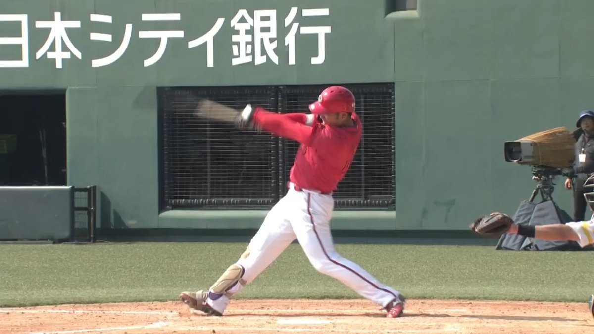 ⚾️ #ウエスタン・リーグ 広島4⃣番 #林晃汰 選手🤩 バックスクリーンに飛び込むグランドスラム🎆 🆚 #ソフトバンク vs #広島 *新プラットフォーム #プロ野球 #ファーム #carp