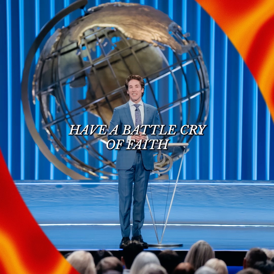 In difficult times, more than ever, you need to have a battle cry of faith. Create a sound of victory. “Yes, this problem is big, but I know my God is bigger.” Tune into Joel’s message today, "The Battle Cry of Faith"!
