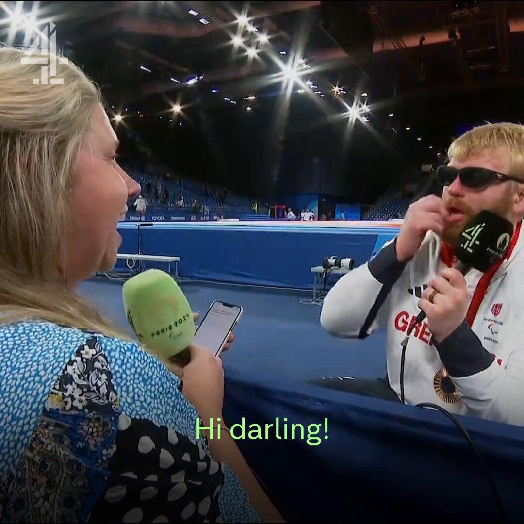 We're not crying, you're crying 😭 It was a special moment between Louise Hunt Skelley PLY and Chris Hunt Skelley MBE PLY last night 🫂 #C4Paralympics | #ParalympicGames | #Paris2024