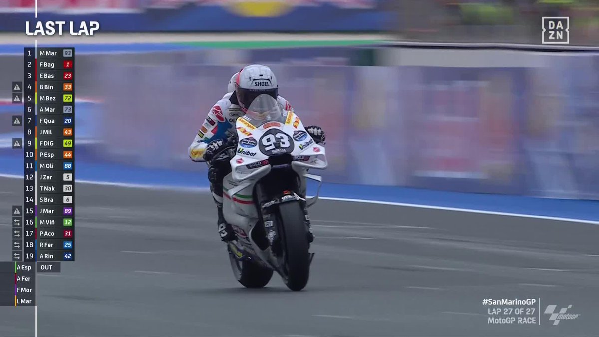 Porque cuando todo se pone en contra... emerge el talento natural ✨ Porque llegó la lluvia... ¡Y DECIDIÓ QUE ERA SU MOMENTO! 🌧️ Marc Márquez salía noveno... ¡Y acaba ganando en Misano! 🔥 ¡SEGUNDA VICTORIA SEGUIDA Y A 53 PUNTOS DEL LÍDER! 🤯 #SanMarinoGP 🇸🇲 #MotoGP 🏁