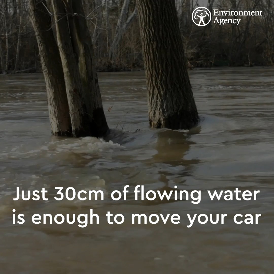 Continued heavy rain may cause #flooding in some parts of the country today. Remember to never drive through flood water! Even if it looks shallow, it’s not worth the risk – it takes just 30cm of water to move your car🚘 Sign up for flood alerts: