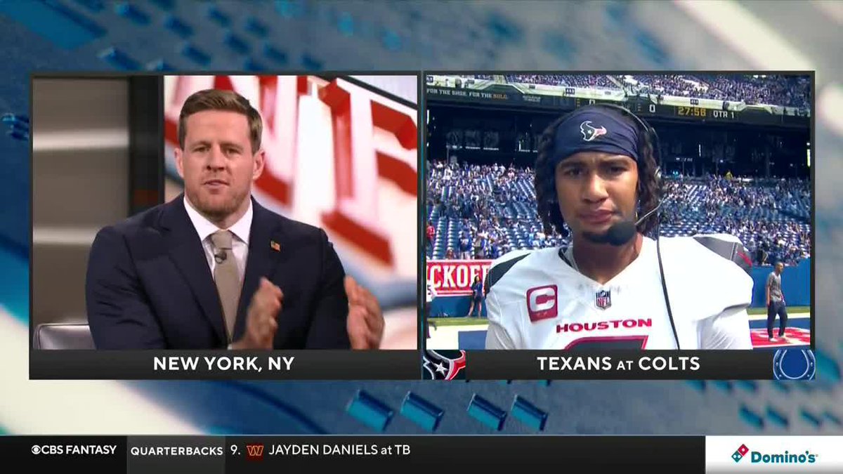 JJ Watt interviewing CJ Stroud pregame 🔥