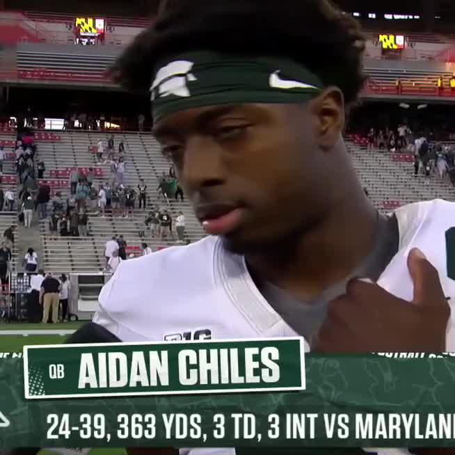 Aidan Chiles (Aidan Chiles) 👊 Nicholas “Megatron” Marsh We give you our favorite Week 2 soundbite 🗣️ #B1GFootball x Michigan State Football