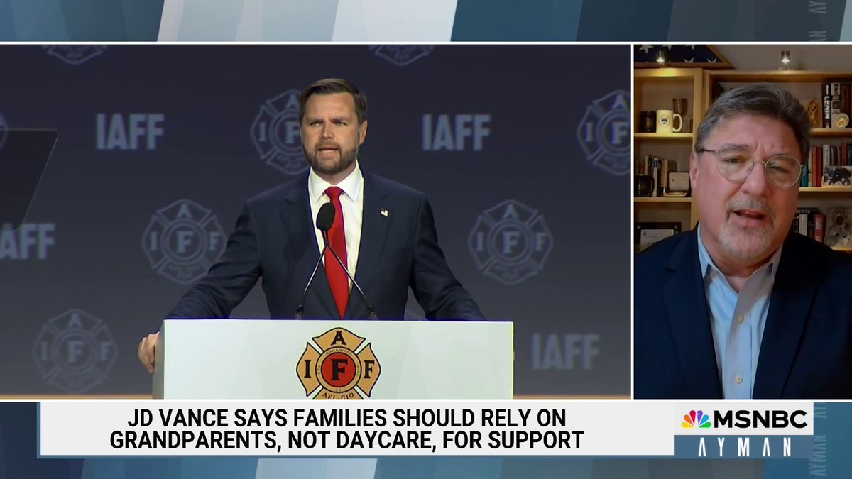 .Tom Nichols says JD Vance's comments on childcare underscore his apparent belief that "everyone else is just there to be a supporting player in the life of people like [him]. Your grandmother, your aunt and uncle, they don't really have lives, they're just there to help you."