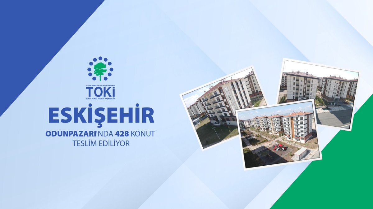 📍 Eskişehir Odunpazarı'nda 428 sosyal konut tamamlandı. 🗓️ 9 - 30 Eylül 2024 tarihleri arasında hak sahiplerine teslim edilecek. 🏘️ Vatandaşlarımıza yeni yuvalarında mutlu bir yaşam ve huzurlu günler dileriz. 📌 Teslim programı için👇